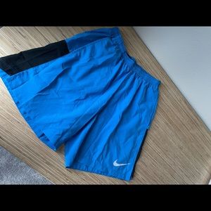 Blue/black nike shorts